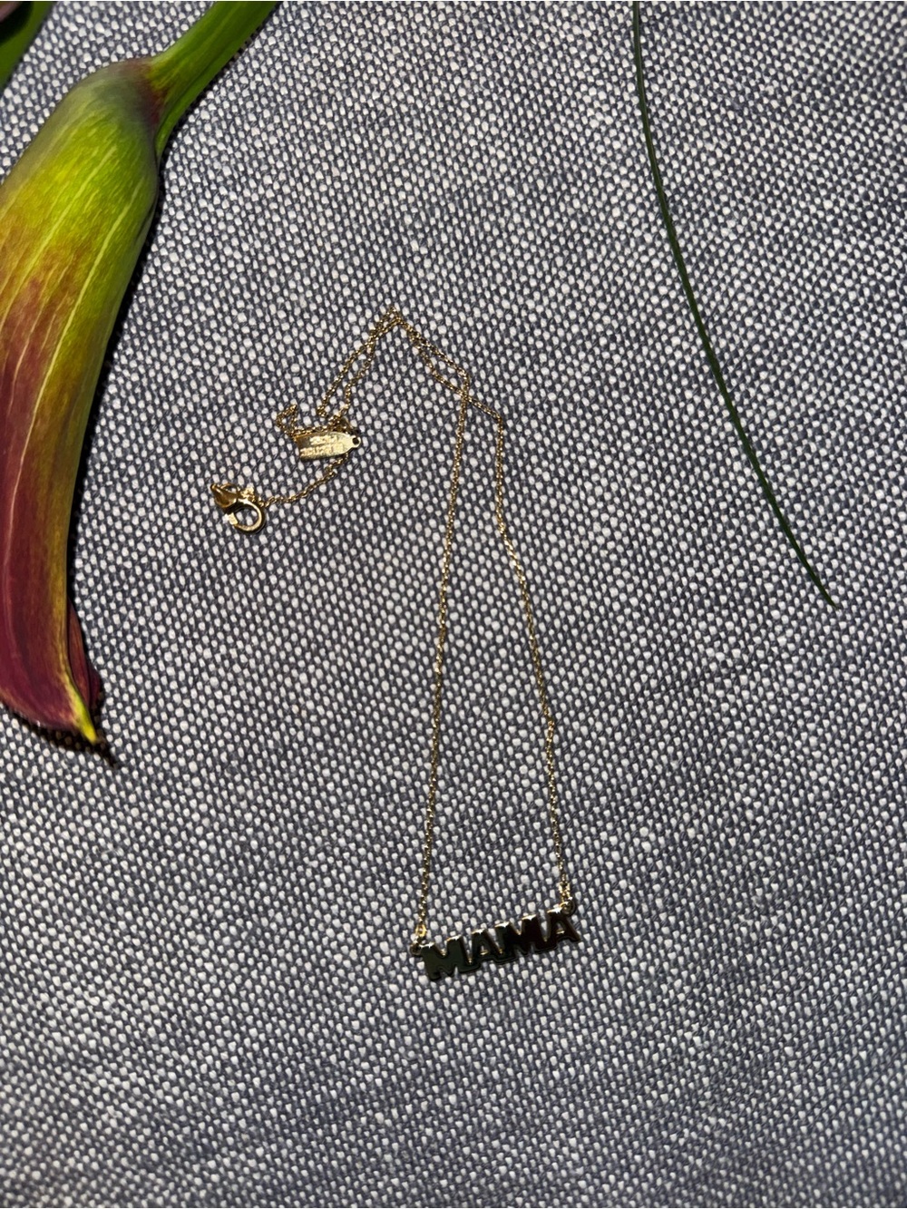 Gold Plated ‘MAMA' Pendant Necklace